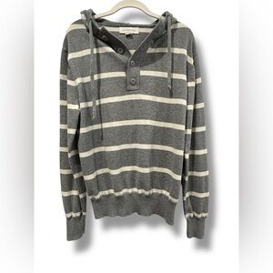 Frederik Anderson Copenhagen Men’s Striped Cotton Nautical Hooded Sweater sz M